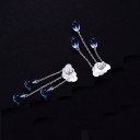 Pendientes colgantes de mujer con forma de nube y gota 2