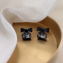 Pendientes colgantes de mujer con lazo 6