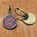 Pendientes colgantes de mujer con mandala 2