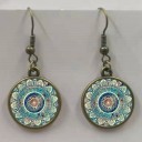 Pendientes colgantes de mujer con mandala 4