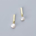 Pendientes colgantes de mujer con perla A1844 4