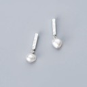 Pendientes colgantes de mujer con perla A1844 5