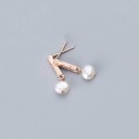 Pendientes colgantes de mujer con perla A1844 6