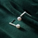Pendientes colgantes de mujer con perla A1844 3