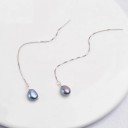 Pendientes colgantes de mujer con perla 6