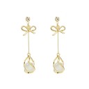 Pendientes colgantes de mujer con perla C1099 6