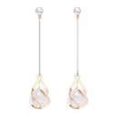 Pendientes colgantes de mujer con perla C1099 2