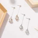 Pendientes colgantes de mujer con perla C1099 2