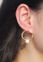 Pendientes colgantes de mujer con perla G1208 2