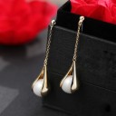 Pendientes colgantes de mujer con perla G140 5