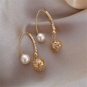 Pendientes colgantes de mujer con perla G236 2