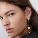 Pendientes colgantes de mujer con perla G466 2