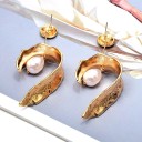 Pendientes colgantes de mujer con perla G466 4