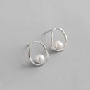Pendientes colgantes de mujer con perla G611 6