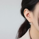 Pendientes colgantes de mujer con perla G611 2