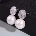Pendientes colgantes de mujer con perla G739 3