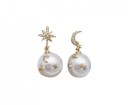 Pendientes colgantes de mujer con perla G762 1