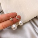 Pendientes colgantes de mujer con perla G762 4