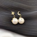 Pendientes colgantes de mujer con perla G762 6