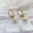Pendientes colgantes de mujer con perla G884 3