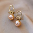 Pendientes colgantes de mujer con perla G884 4