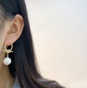 Pendientes colgantes de mujer con perla G884 2