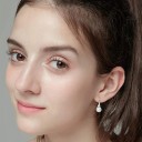 Pendientes colgantes de mujer con perla R102 4