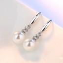 Pendientes colgantes de mujer con perla R110 2