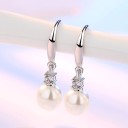 Pendientes colgantes de mujer con perla R110 3