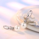 Pendientes colgantes de mujer con perla R110 4