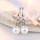 Pendientes colgantes de mujer con perla R110 5