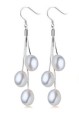 Pendientes colgantes de mujer con perlas 5