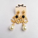 Pendientes colgantes de mujer con perlas C1101 3
