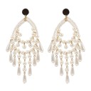 Pendientes colgantes de mujer con perlas G1300 1