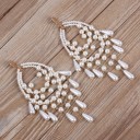 Pendientes colgantes de mujer con perlas G1300 2