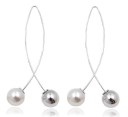 Pendientes colgantes de mujer con perlas G707 8