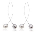 Pendientes colgantes de mujer con perlas G707 4