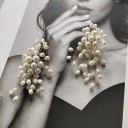 Pendientes colgantes de mujer con perlas G759 5