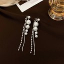 Pendientes colgantes de mujer con perlas G981 5