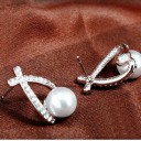 Pendientes colgantes de mujer con perlas H730 2