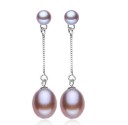 Pendientes colgantes de mujer con perlas R109 9