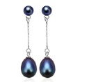 Pendientes colgantes de mujer con perlas R109 6