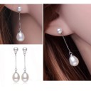 Pendientes colgantes de mujer con perlas R109 2