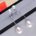 Pendientes colgantes de mujer con perlas R109 5