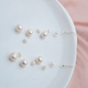Pendientes colgantes de mujer con perlas R111 6