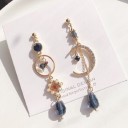 Pendientes colgantes de mujer con perlas y circonitas G433 4