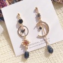Pendientes colgantes de mujer con perlas y circonitas G433 5