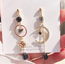 Pendientes colgantes de mujer con perlas y circonitas G433 6
