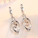 Pendientes colgantes de mujer con piedra R68 4