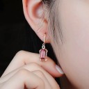 Pendientes colgantes de mujer con turmalina 15
